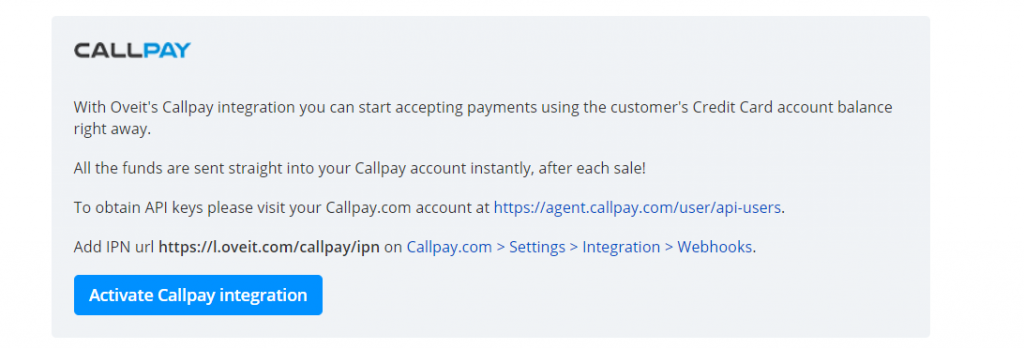 activate-callpay-integration