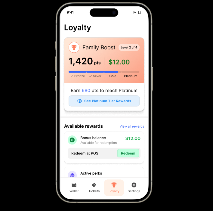 attraction_loyalty_system Loyalty program for attraction membership